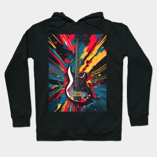 Cosmic Bass Riff: Shattering Musical Dimensions for bass player Hoodie